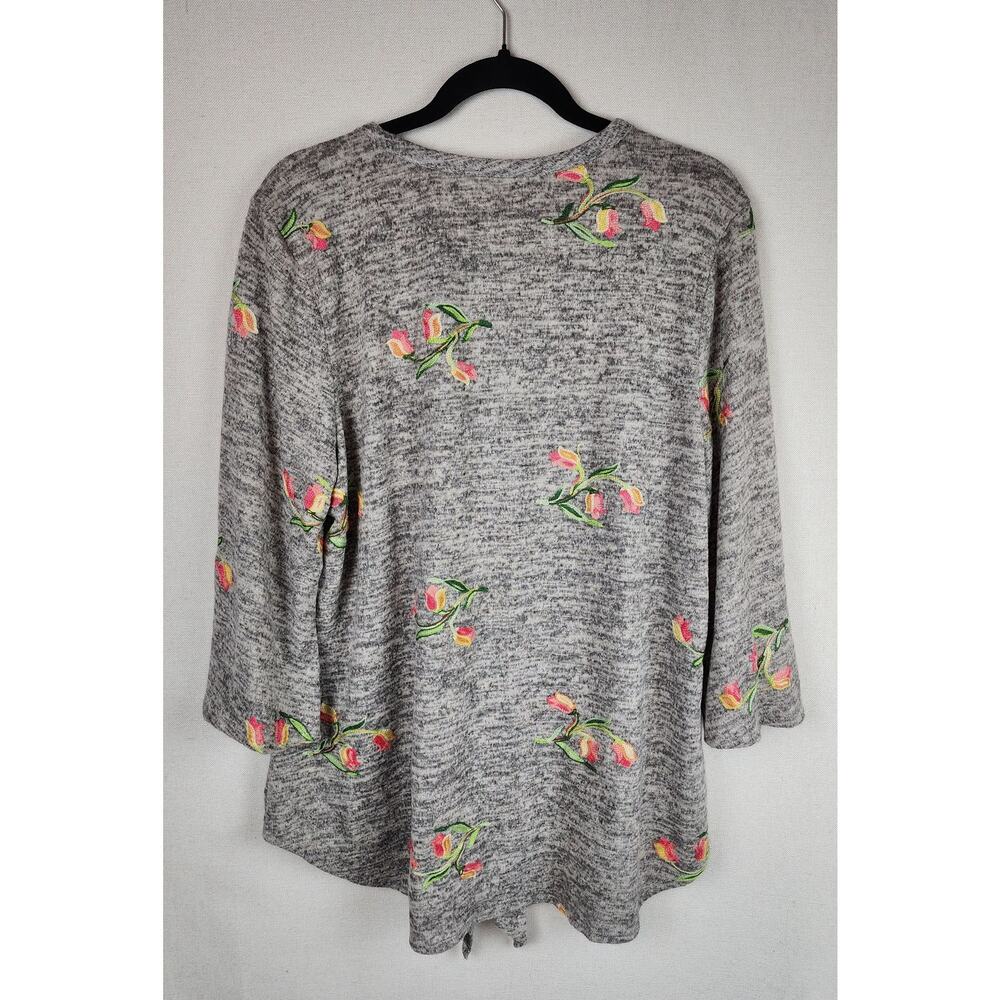 NWT Fig & Flower Sweater Womens 2X Floral Embroidered peasant comfy casual - Picture 5 of 8